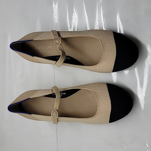 Rothy's The Mary Jane Heels in Cream Captoe Size 9 - Picture 11 of 16